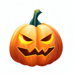 Fototapeta premium Pumpkin. Illustration for Halloween isolated on white background.generative AI
