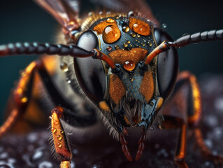 Wasp portrait created with Generative AI technology