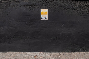 no parking tow away zone black wall