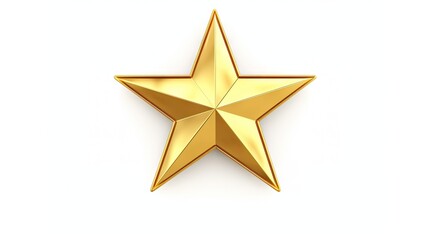 Obraz premium Macro of gold Christmas star isolated on white background created with Generative AI technology