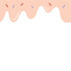 Ice creme melt kawaii cute pastel frame