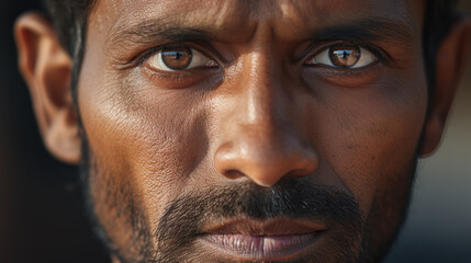 Fototapeta premium Close-up portrait of a young male.