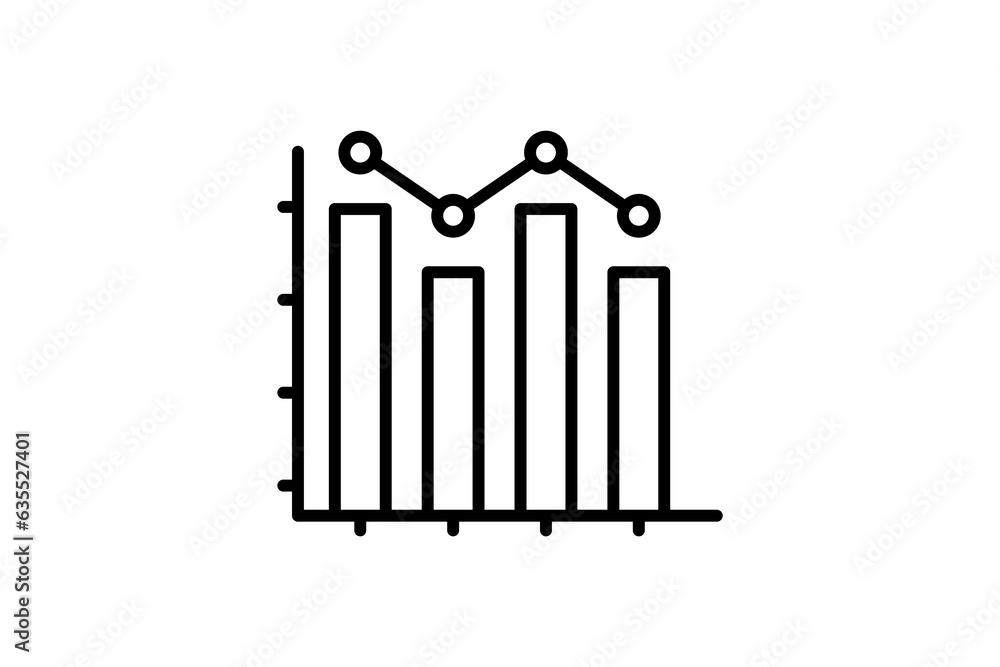 Poster graph chart icon. icon related to assessment. line icon style. simple vector design editable