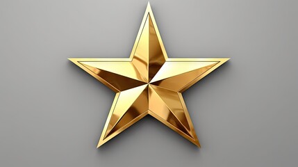 Obraz premium Macro of gold Christmas star isolated on white background created with Generative AI technology
