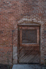 Obraz na płótnie Canvas Old brick work doorways in alley ways entrance exits