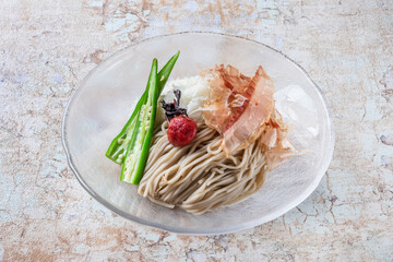 おろしそば　Soba with grated radish and bonito flakes