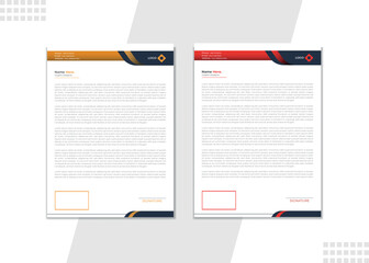 
Letterhead template vector Professional and modern corporate letterhead template Creative Professional and minimalist corporate letterhead template design.