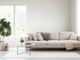 modern living room with sofa light background
