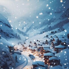 winter landscape with snow wallpaper by Ai