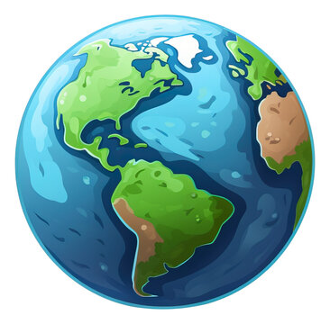 Earth illustration cartoon isolated.