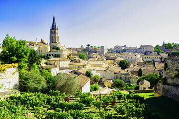 Aerial panorama of St Emilion.