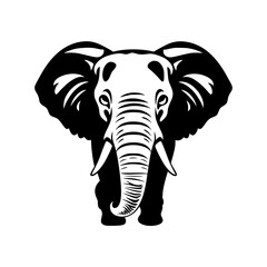 elephant, animal, vector, mammal, illustration, cartoon, wild, wildlife, silhouette, nature, animals, trunk, drawing, zoo, india, art, design, safari, svg