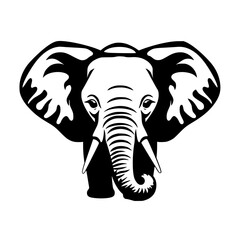 elephant, animal, vector, mammal, illustration, cartoon, wild, wildlife, silhouette, nature, animals, trunk, drawing, zoo, india, art, design, safari, svg