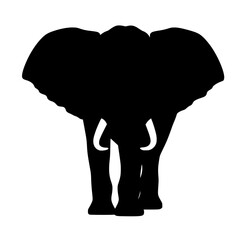 elephant, animal, vector, mammal, illustration, cartoon, wild, wildlife, silhouette, nature, animals, trunk, drawing, zoo, india, art, design, safari, svg