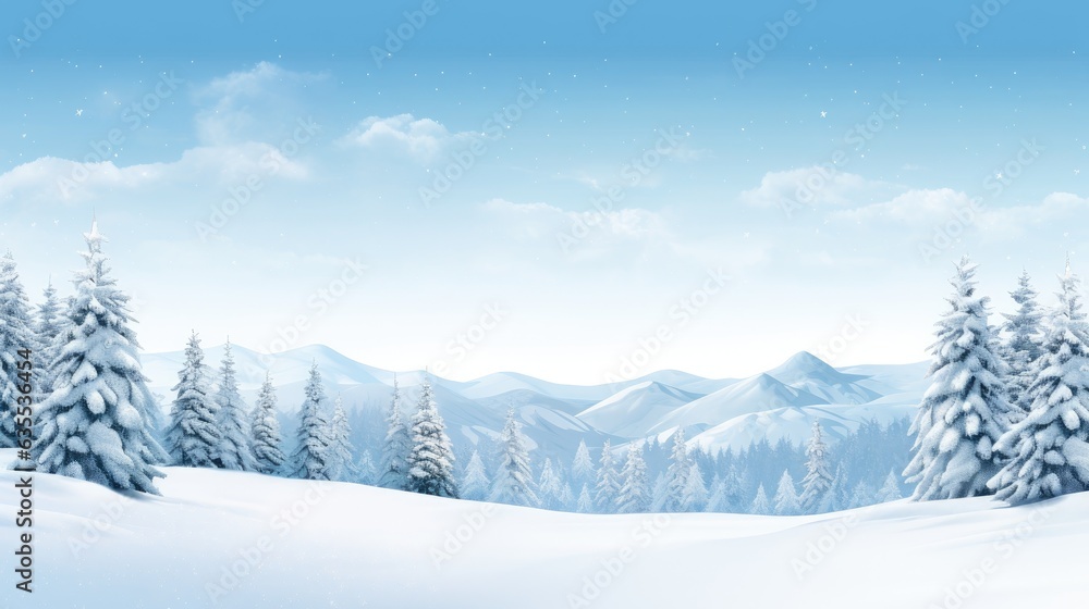 Poster winter background of snow and frost with free space for your decoration. created with generative ai 