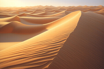 "Sunlit Desert Sand Dune Texture with Light and Shadow Play"
