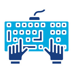 Typing on Keyboard Icon