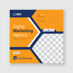 Free marketing Agency Social media post or social media template  vector design