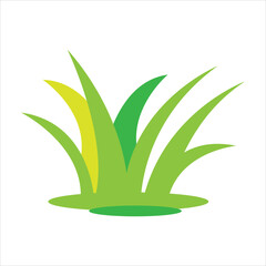 Grass log vector flat illustration on white background..eps