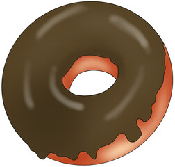 chocolate donut on plate
