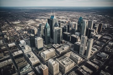 Fototapeta na wymiar The cityscape of Indianapolis. Generative AI