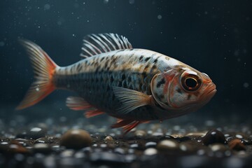 illustration of small fish. Generative AI
