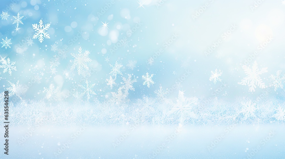 Poster snow background. created with generative ai technology