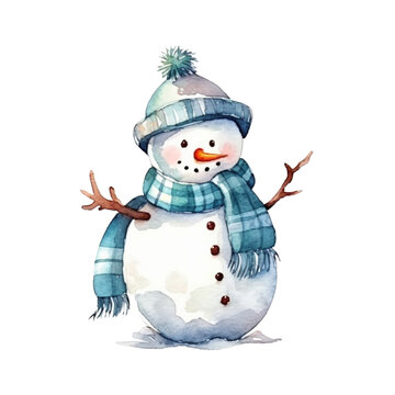 Frosty the Snowman: Cheerful Winter Illustration for Christmas