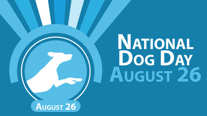 National Dog Day vector banner design. Happy National Dog Day modern minimal graphic poster illustration.