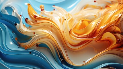 Colorful abstract paint, in the style of fluid formation background created using generative ai.
