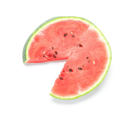 Fresh cut watermelon on white background