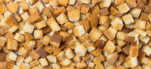 Croutons in full screen as a background for the image