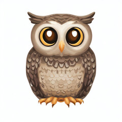 Fototapeta premium owl illustration for halloween isolated on white background.generative AI