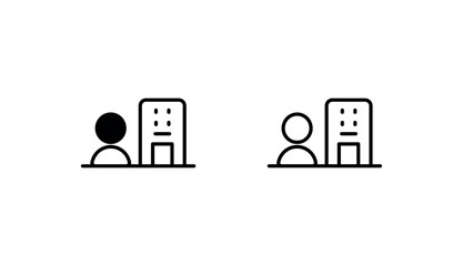 Oganization icon design with white background stock illustration