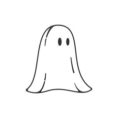 Fototapeta premium Ghost Vector, Halloween Ghost, Halloween Character, Boo Sign, Halloween Ghost, Halloween Decor, Halloween Vector, Vector Illustration Background