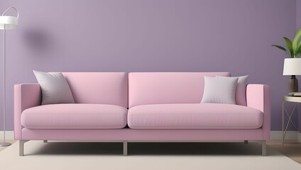 Comfortable home design:67 living room interior with sofa and couch. generative ai
