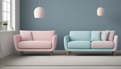 Comfortable home design:63 living room interior with sofa and couch. generative ai