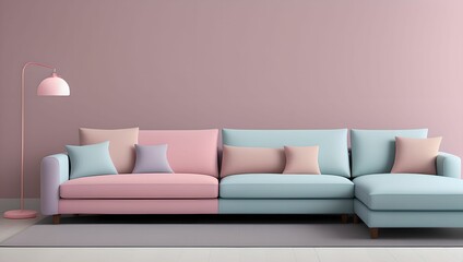 Comfortable home design:59 living room interior with sofa and couch. generative ai