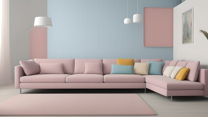 Comfortable home design:55 living room interior with sofa and couch. generative ai