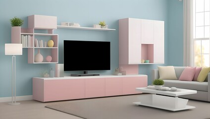 Fototapeta premium Comfortable home design:15 living room interior with sofa and couch. generative ai