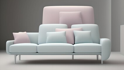 Comfortable home design:14 living room interior with sofa and couch. generative ai