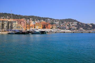 Fototapeta na wymiar Beautiful view of Port de Nice