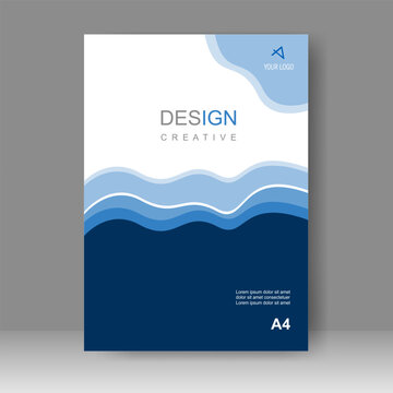 Book cover design modern in A4. Annual report. Brochure template, Poster. Simple Flyer promotion. magazine. Vector illustration