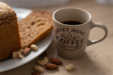 warm coffee and snacks