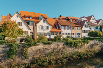 Old national German town house in Bietigheim-Bissingen, Baden-Wuerttemberg, Germany, Europe. Old...