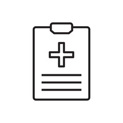 Medical report clipboard icon symbol vector