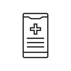 Fototapeta premium medical mobile app icon - online healthcare icon