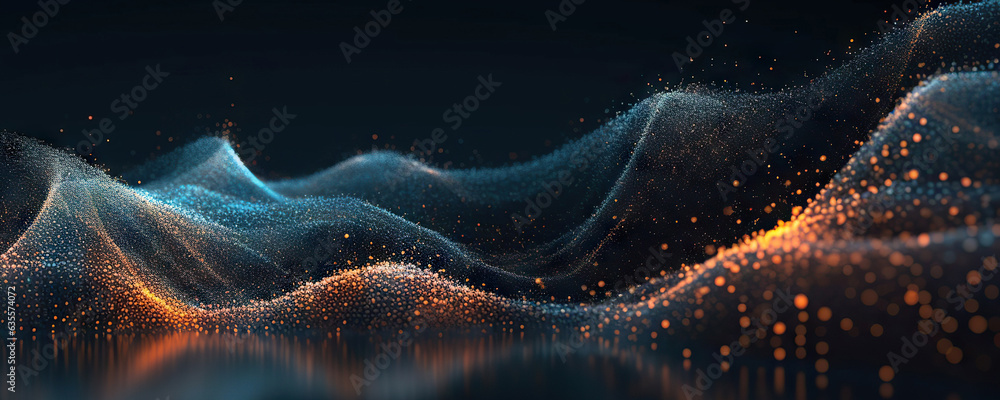 Wall mural abstract digital background. can be used for technological processes, neural networks and ai, digita