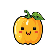 Bell Pepper watercolor vector illustration, Vegetable isolated on transparent background