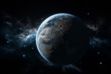 A virtual representation of a planet beyond our solar system. Generative AI